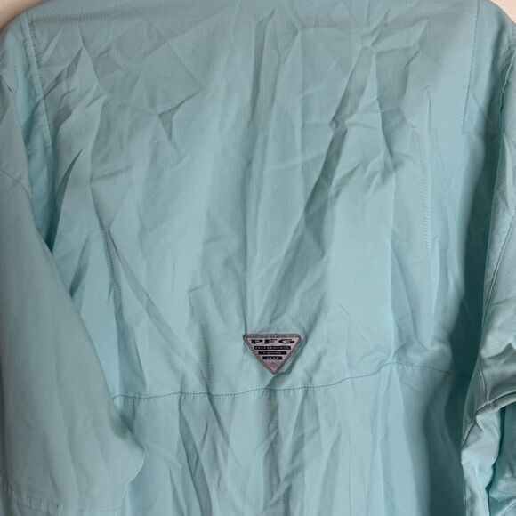 Columbia PFG Shirt Mens Large Blue Omni-Shade Fishing Long Sleeve UPF Quick Dry - Picture 11 of 11